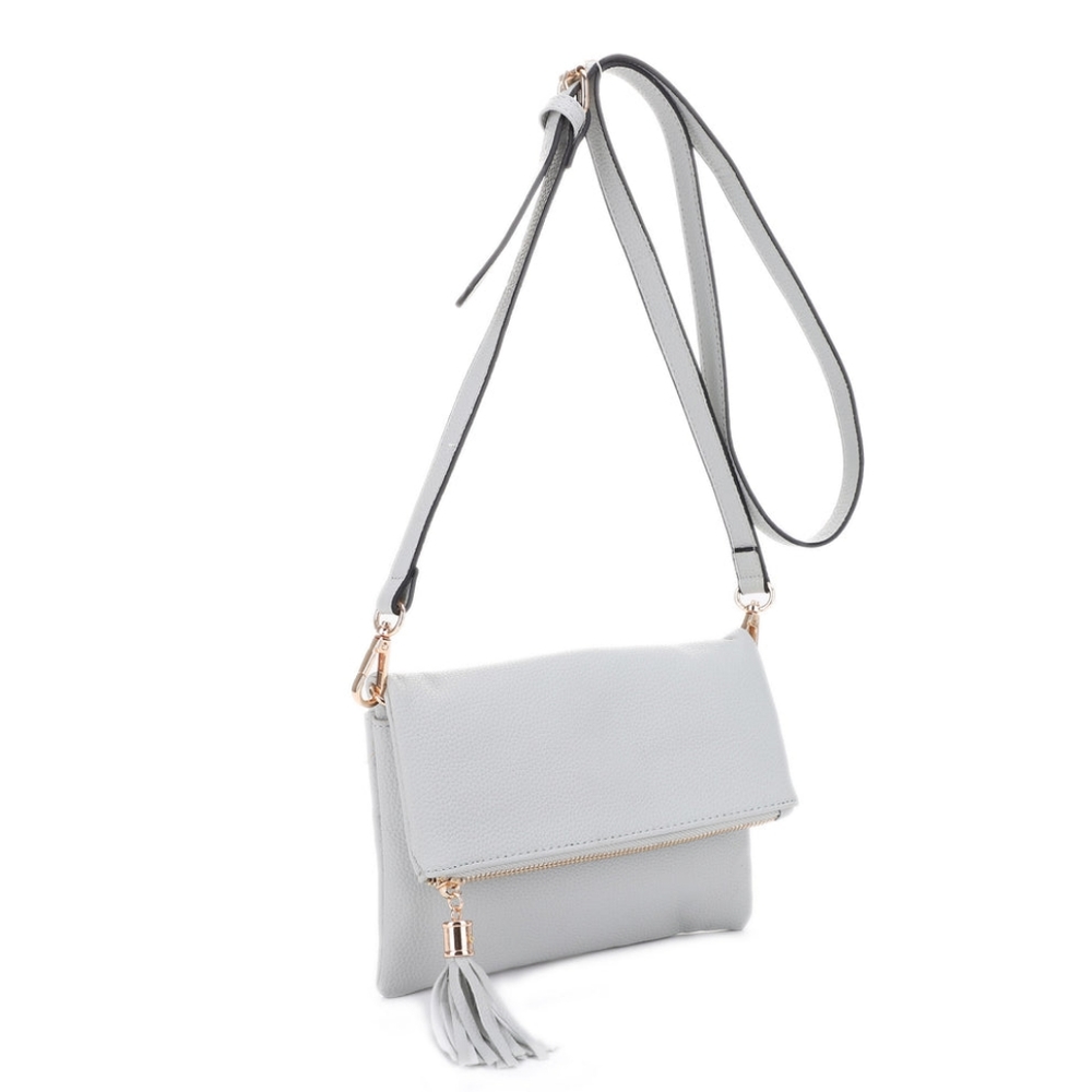 Isabelle Handbags Laurel Flap Crossbody The Color Is Gray